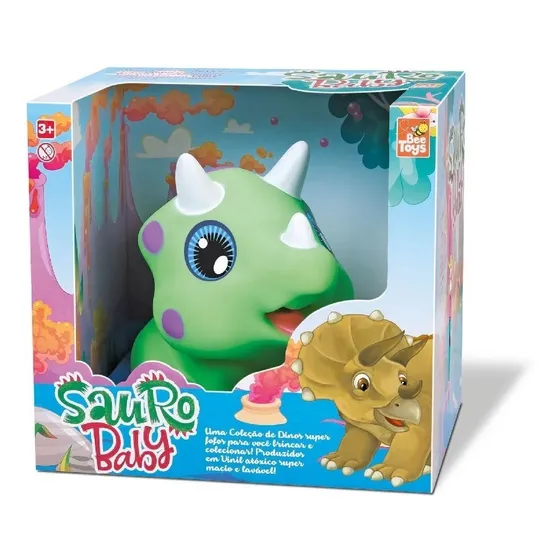 Boneco Dinossauro Sauro Baby Vinil Bee Toys