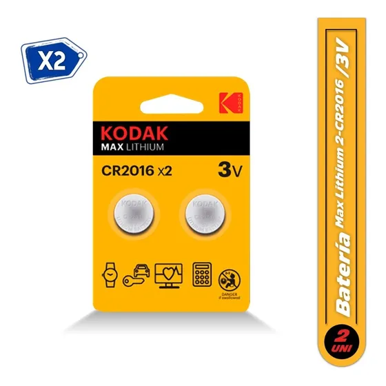 Baterías Pilas Kodak Max Lthium 2-cr2016 3v 