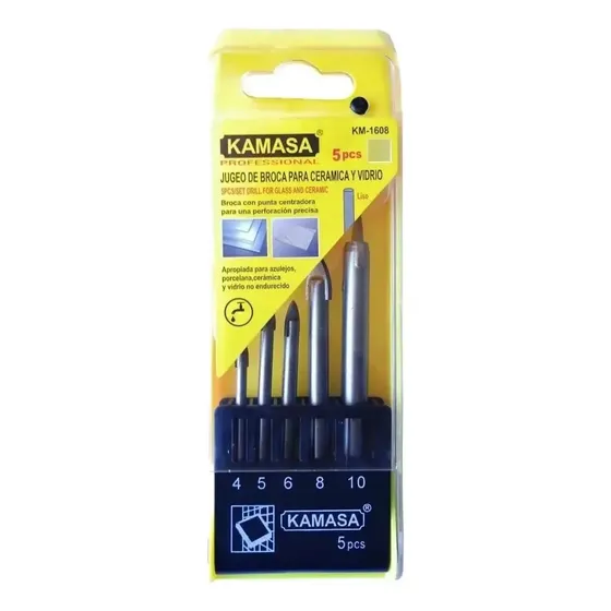 Juego / Set De Brocas Para Ceramica Y Vidrio 5 Pcs Lisa