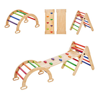 Triangulo De Pikler Con Rampa Y Arco Niños Montessori Triangulo De Pikler Con Rampa Y Arco Niños Montessori