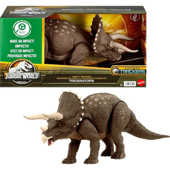 Figura De Triceratops Jurassic World De Mattel, 60% Plástico