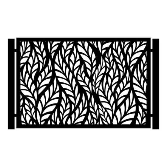 Barandas Terrazas Y Balcones Chapa Decorada 2.00m X 1.00m Gris Oscuro