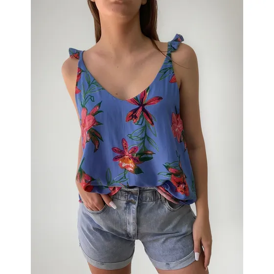 Blusa Sasha - Volado En Bretel - Gasa