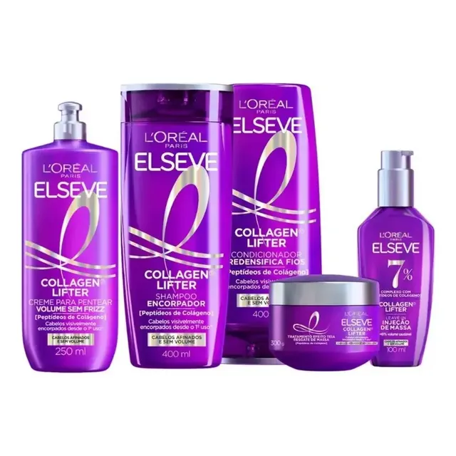 Kit Collagen Lifter Elseve Linha Completa - 5 Produtos