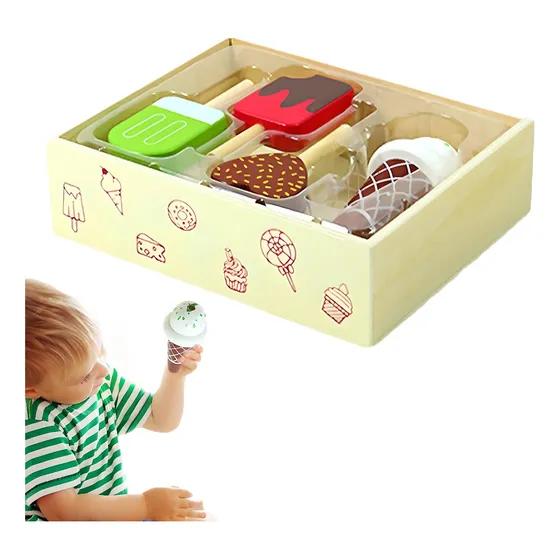 Juego Heladería Helados En Madera Didactico Para Niños 