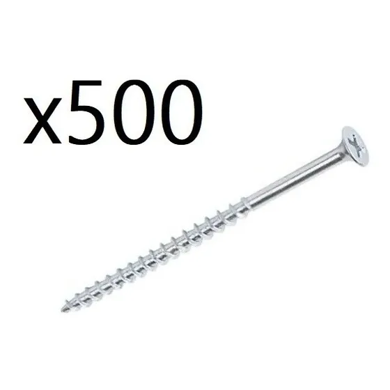Tornillos Volcanita Zincado 8x3 Tornillo Para Madera 500pz
