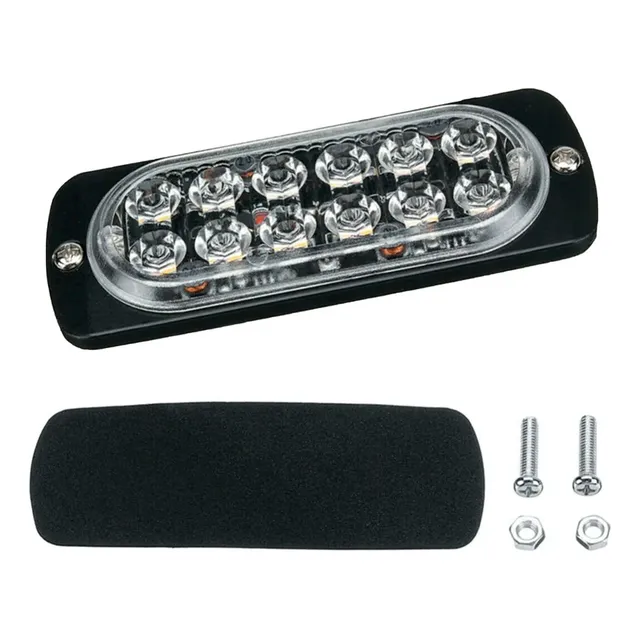 Lampara Luz Led 12 Smd Ambar Flash Baliza Emergencia 12v 24v