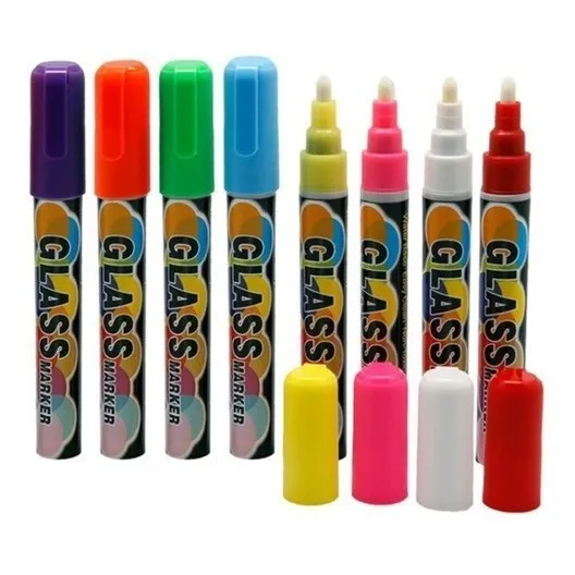 Marcador Lapiz Fluo Pizarra Pizarron Led Pack 8 Colores
