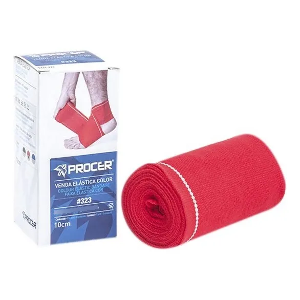 Venda Elástica Color Ancho 10cm./rojo