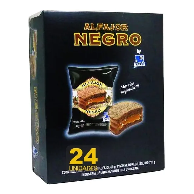 Alfajor Negro Caja X24 Unidades Punta Ballena