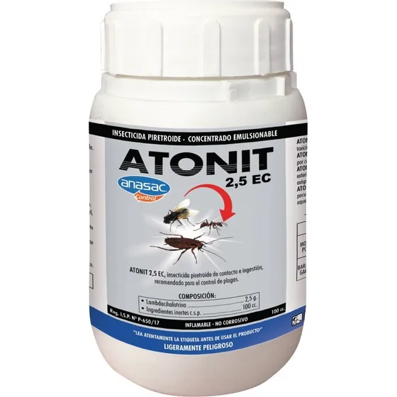 Insecticida Concetrado Para Plagas Hogar Atonic 100 Cc Afj
