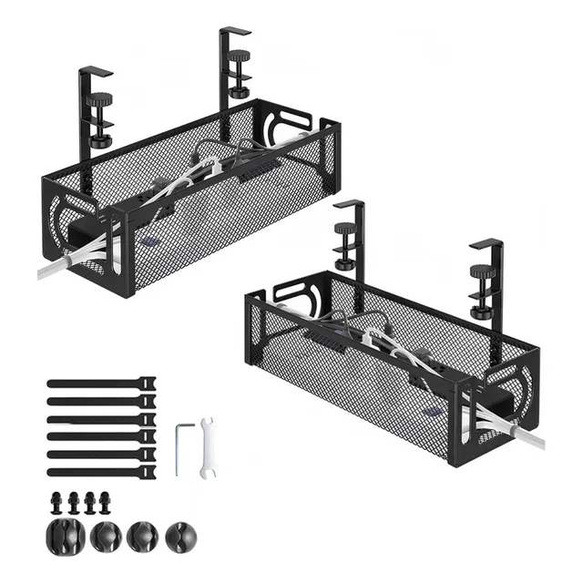 Bandeja De Gestión De Cables Para Del Ordenador 40 Cm 2pzs