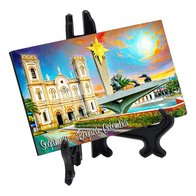 Mini Cuadro Decorativo E Imán Tipo Pintura Colección Boyacá