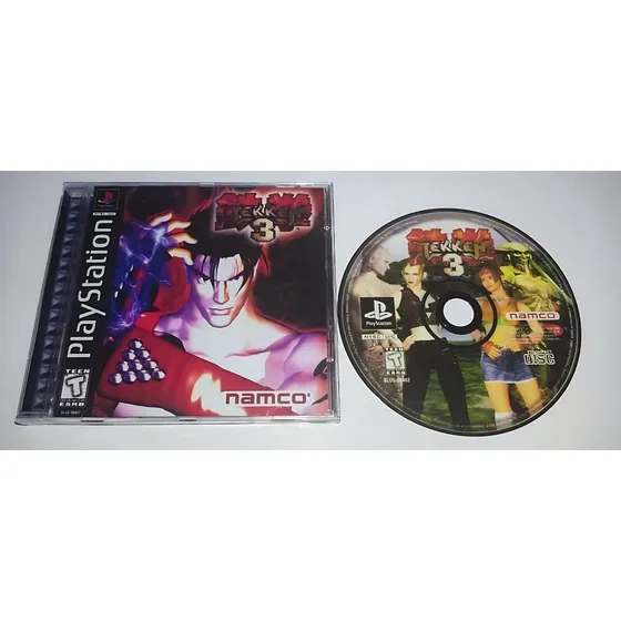 Tekken 3 Ps1 Black Label Mídia Prata