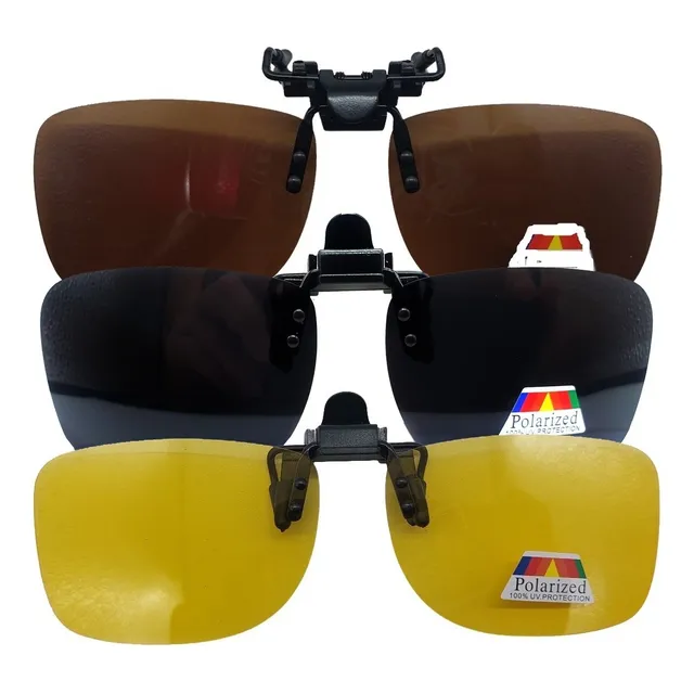 Combo Aplique Clip On Sol + Night Vision X3 Polarizado Uv400