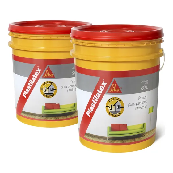 20l + 20l Pintura Sika Plastilatex Interior Antihongos !