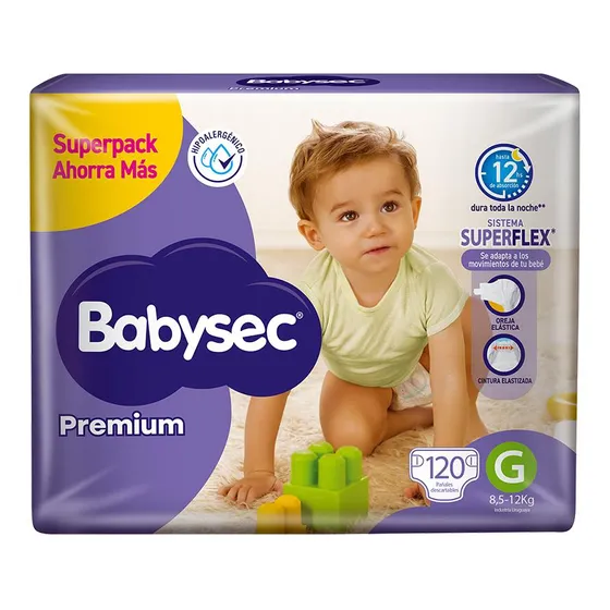 Pañales Babysec Premium Talle Grande X120 Unidades Género Sin género Tamaño Grande (G)
