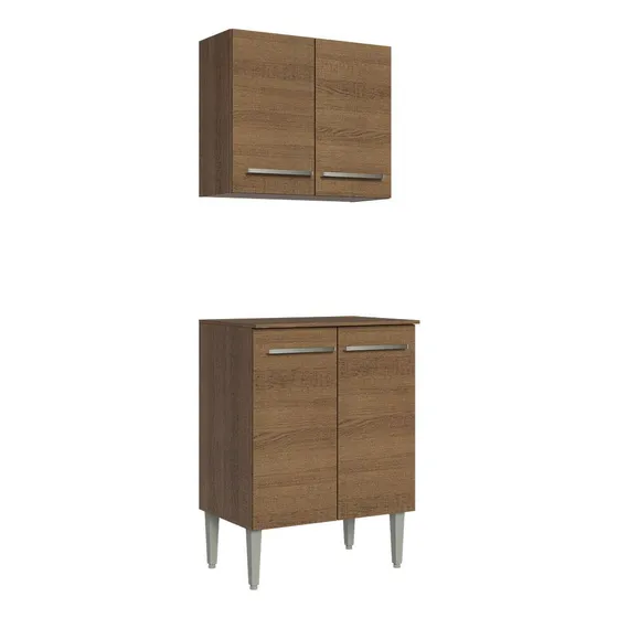 Alacena y Mueble de Cocina Integral Emilly Madesa 64cm Color Marrón