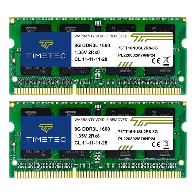 Memoria Ram Ddr3 16gb 1600mhz Portatil (2x8gb) Timetec