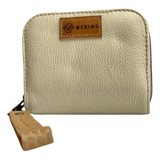 Billetera De Dama En Cuero Natural Pocket Merino