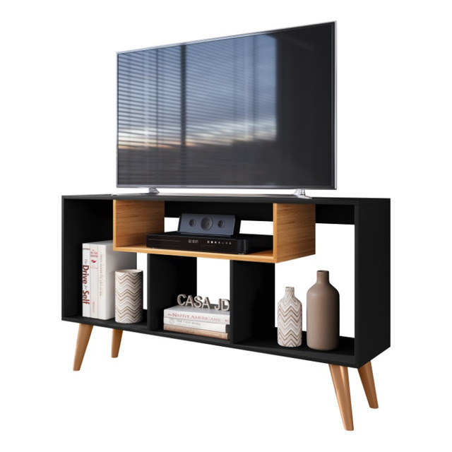 Aparador Rack Bancada Zara Para Tv De Até 43 Polegadas Com Prateleira E Nichos Para Sala D... Aparador Rack Bancada Zara Para Tv De Até 43 Polegadas Com Prateleira E Nichos Para Sala D...