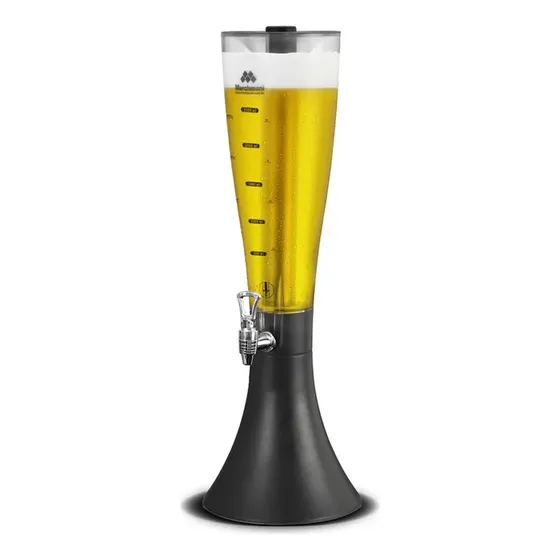 Marchesoni MB.2.250 Cor Preto Torre de Chopp 2,5 Litros Com Refil Congelante Tulipa