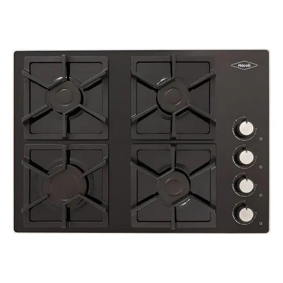 Estufa De Empotrar Cristal Ta Haceb De 60x43cm Gas Natural Gris