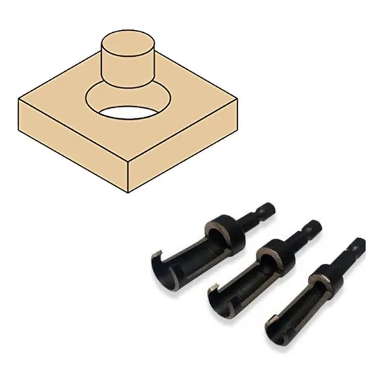 Set Sacabocado Tarugos De Madera Plugcutter Milescraft