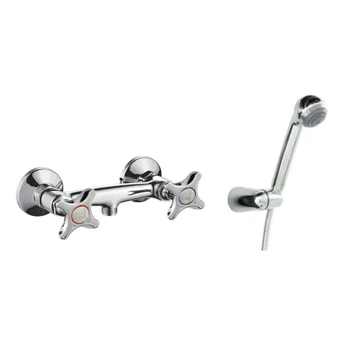 Combinación Llave Grifo Para Ducha Exterior Marca Fas Color Cromo