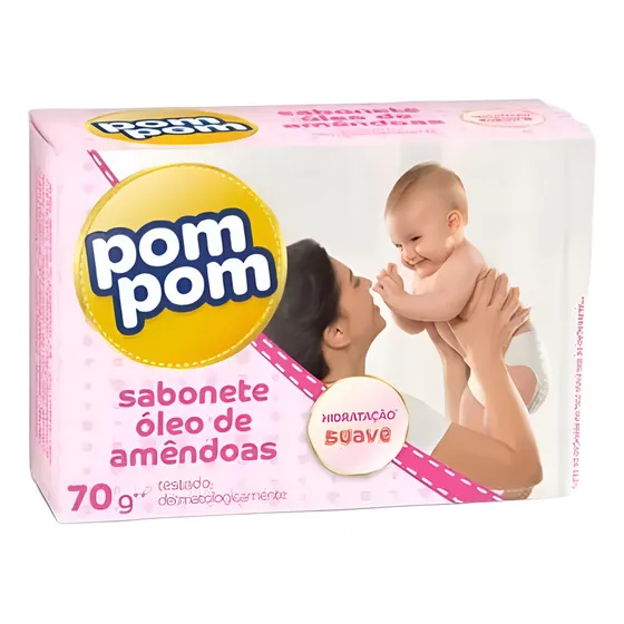 Kit 3 Sabonetes Em Barra Para Bebês 70g Pom Pom