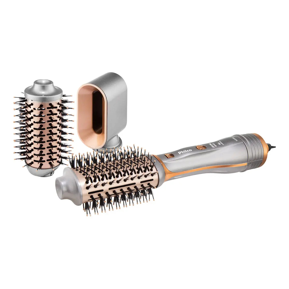Escova Secadora Philco Pes19sg 3 Acessórios 1300w Cor Prata