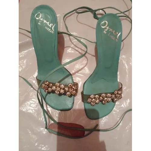 Sandalia Fina De Cuero  Osmel By Lucchi Usado Talla 35