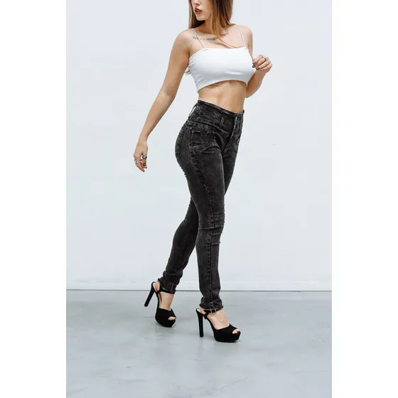Jean Mujer Chupin Skinny Calce Colombiano Faja Moldeadora