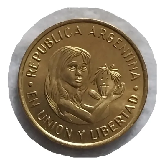 1996 Argentina. Moneda 50 Cvs. Unicef