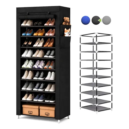 Organizador Mueble Zapatera Armario Repisa Armable Multiusos Negro