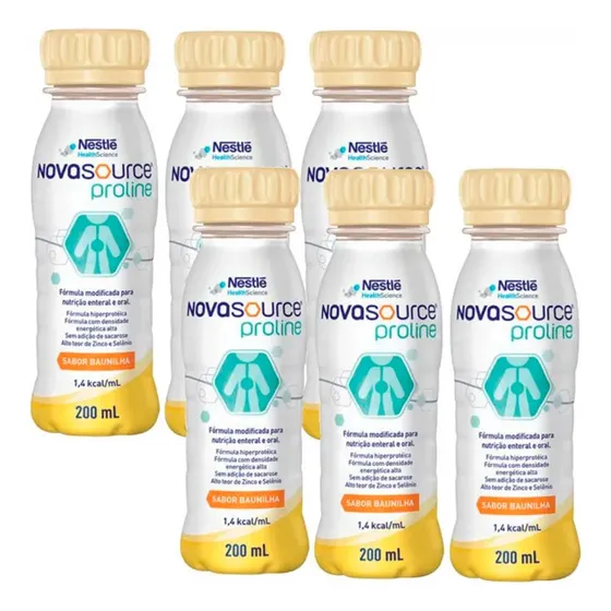 Kit 6x Novasource Proline - 200ml Cada - Nestle 