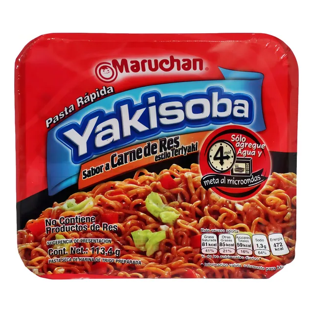 Sopa Maruchan Yakisoba Sabor Carne De Res Teriyaki 113.4 G