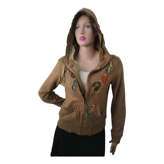 Chaqueta Suéter Con Capucha Mujer