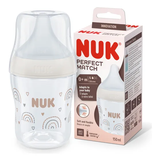 Mamadera Nuk Perfect Match 150ml Con Control De Temperatura Beige Perfect Match