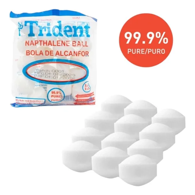 Neptalina Naftalina 99.9% Puro En Bola 3 En 1. Trident.