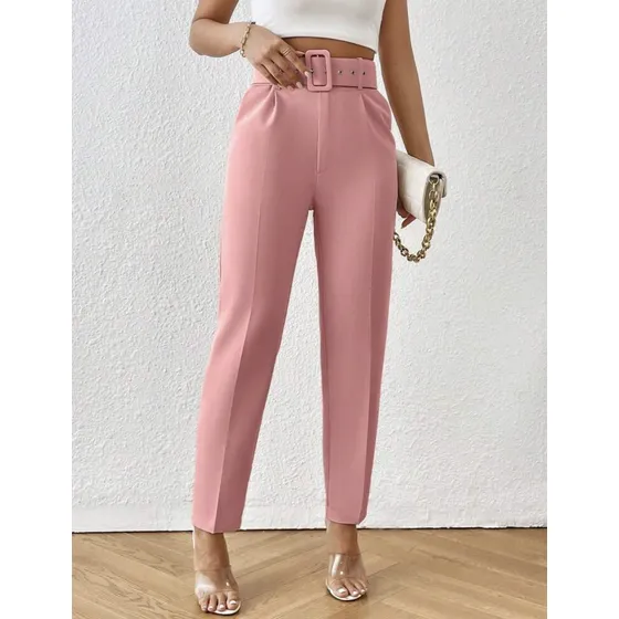 Pantalón De Vestir De Dama Con Cinturón.