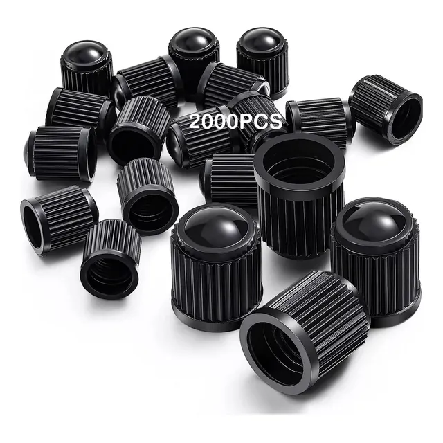 2000 Tapones Plasticos Negro P Válvula Llanta Moto Auto Bici