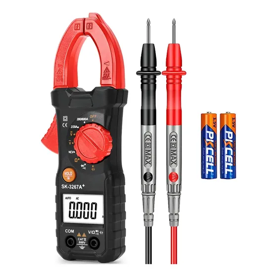 Pinza Amperimétrica Digital, REXQualis Multímetro Digital Color Rojo