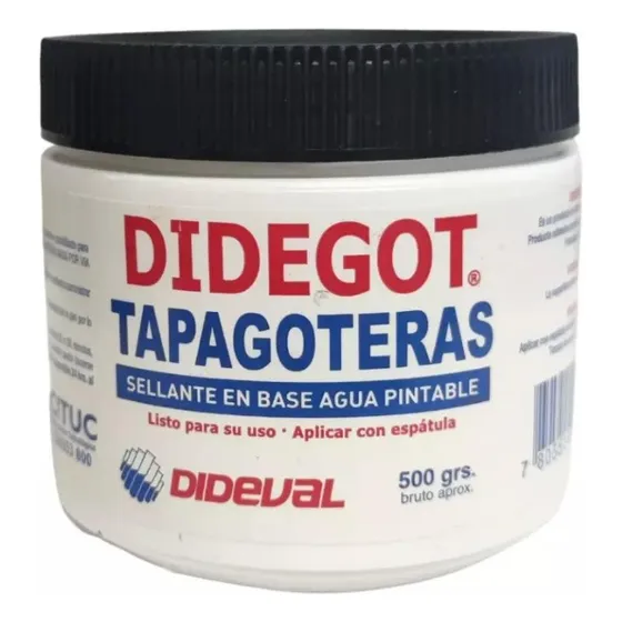 Tapagoteras Didegot 500g Sella Grietas Color Negro