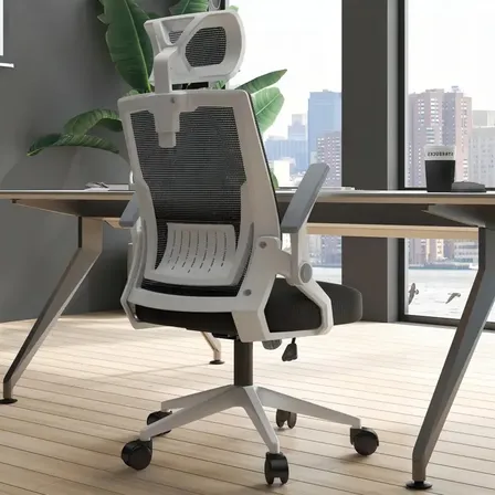 Silla Gamer Oficina Ergonómica Giratoria Con Reposacabezas Color Negro Material Del Tapizado Algodón