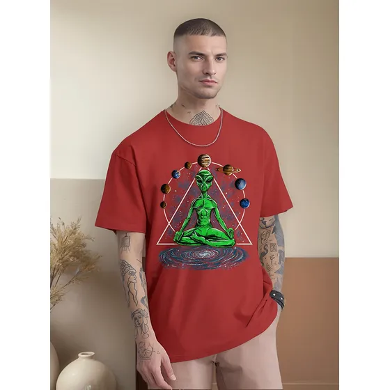 Camiseta Alien Et Meditando Camisa Nerd Geek Alienígena