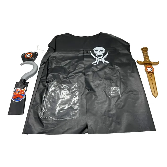 Disfraz Pirata Halloween Parche Espada Y Garfio Niños Ttc