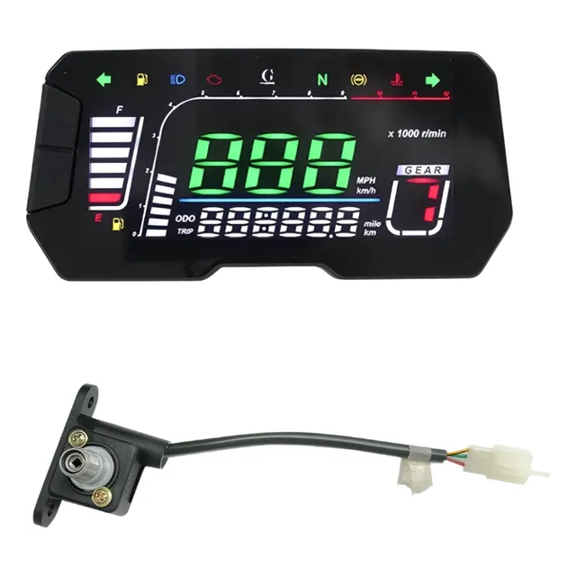 Universal Velocímetro Tablero Digital Para Moto Con Sensor