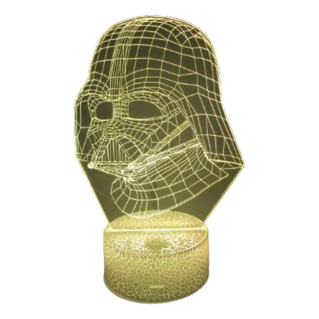 Lámpara Visual 3d Mascara Star Wars Darth Vader 
