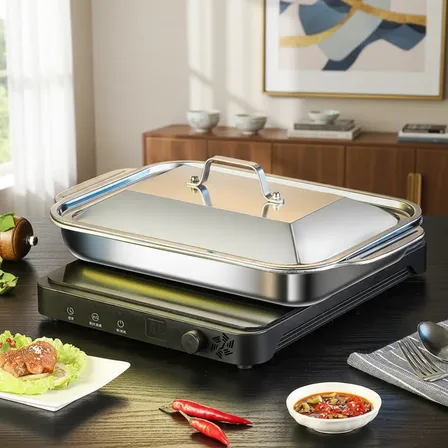 Travessa Servir Saladeira Retangular Restaur Inox Tampa Buff